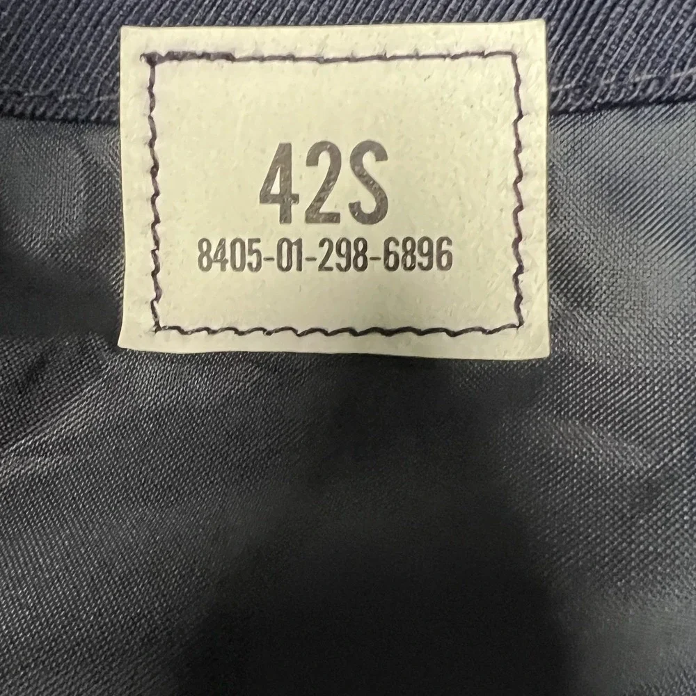 Target Sportswear Military Jacket Mens 42S Navy Blue Lightweight Removable Liner